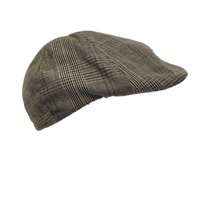 Plaid flat cap